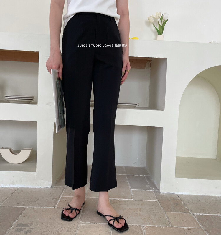【JUICE】Nine-point flared trousers slimming J2003