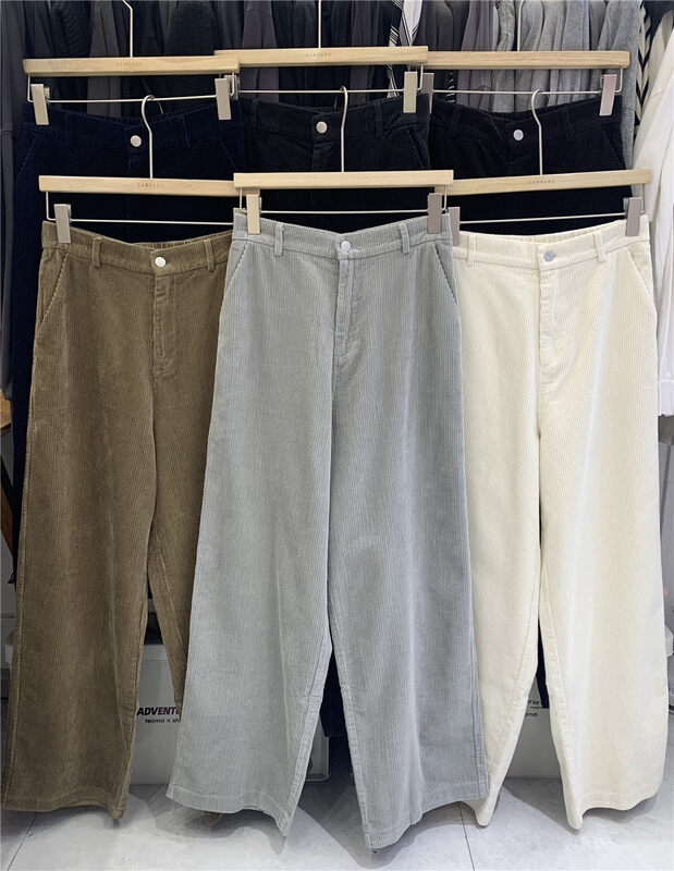New in autumn!【SANBARA】Slim and versatile corduroy straight-leg casual pants 9701# LSW