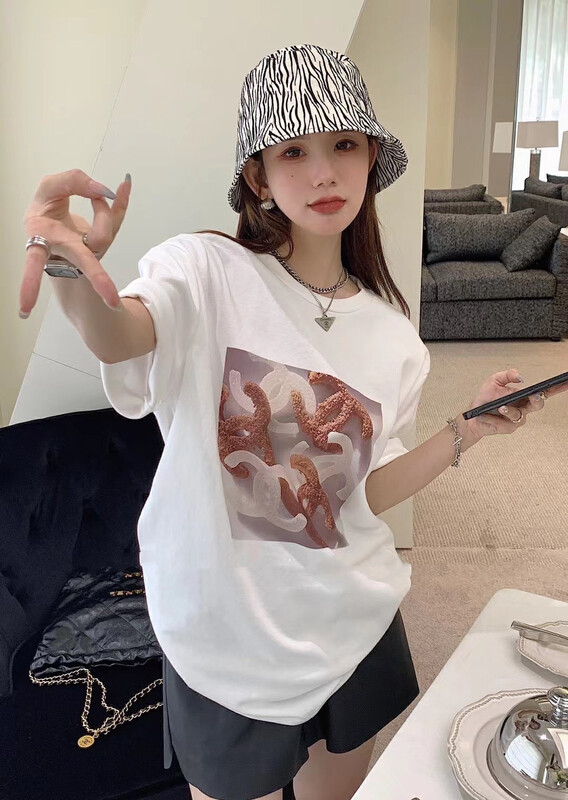 [RAINBOW] New half-sleeve featured printed T short-sleeved T-shirt single-wear stacking must-have item 88901