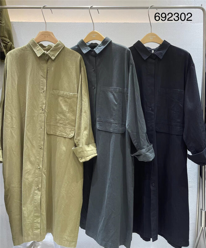 New in autumn! [TWENTY printed wood] loose and comfortable all-match dress 692302# L