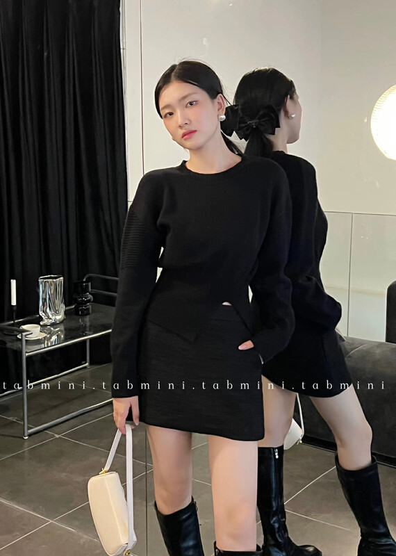 New in autumn!【TABMINI】Slim and solid color comfortable skirt Q11283-G# WPL
