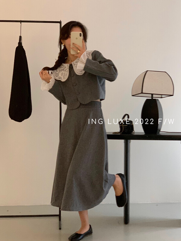 【ING】French lace temperament suit ING-8168