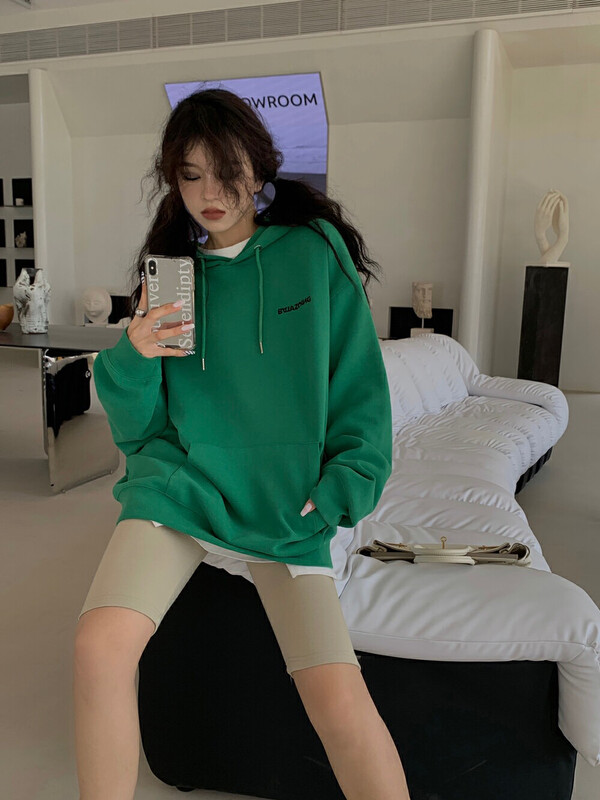[RAINBOW] Hat style simple embroidered sweater sweater is simple and not picky 08536