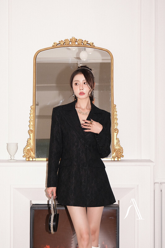 【ALALA EMELIA】Nice Haute Couture Series Composite Lace Heavy Industry Suit Dress L1902A