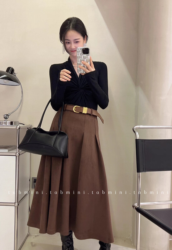 Autumn is new! [TABMINI] Temperament slim all-match skirt (with belt) Q11290-F# WPL