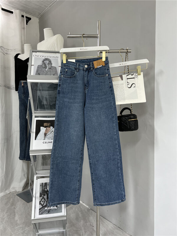 Original price 78.96! New in autumn! [M8 denim] Korean straight high waist jeans 52635# JHY