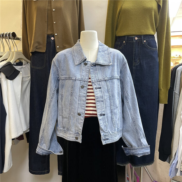 New in autumn! [SUSAN] Retro pocketless all-match denim jacket su7032# LSW