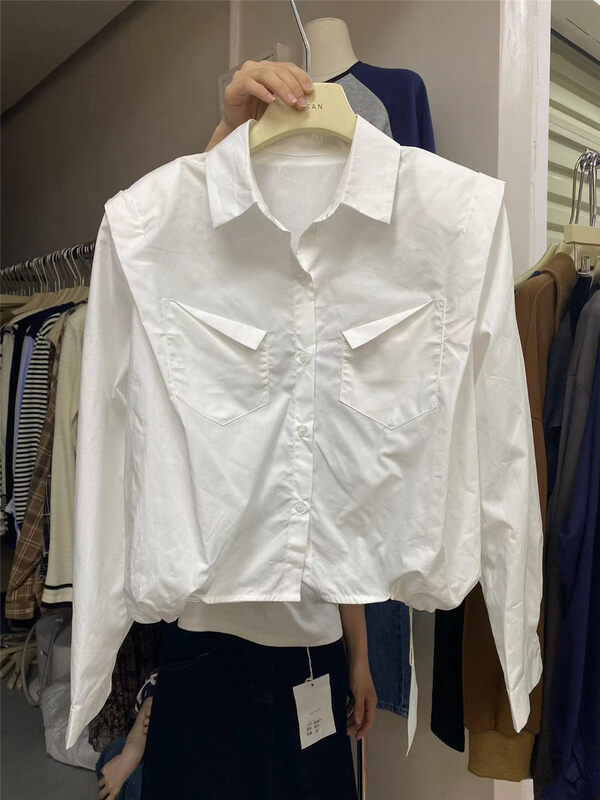 New in autumn!【SUSAN】Korean version of solid color all-match shirt 81555# LSW