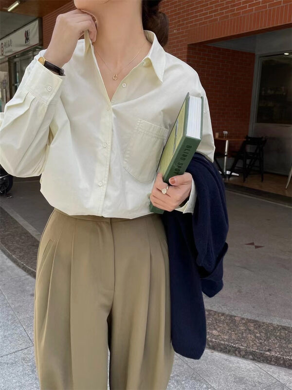 Autumn new 12 colors!【FEIDING】Commuter all-match fashion loose shirt YS2-5830# CLS