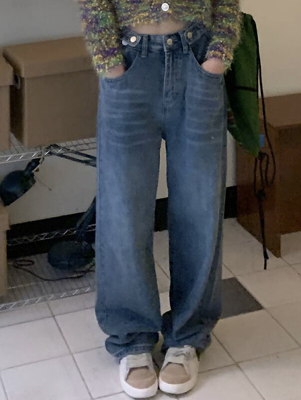 New in autumn!【LAB EEDA】Retro wide-leg mopping jeans K36184# OZQ