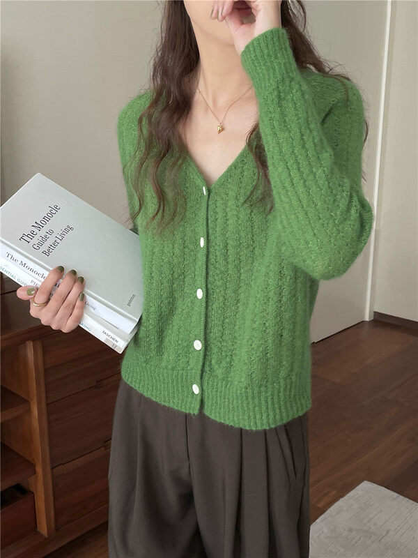 Explosive models in 25 colors!  【FEIDING】Korean Style Versatile Comfortable Candy Color Knit Cardigan 7215# CLS