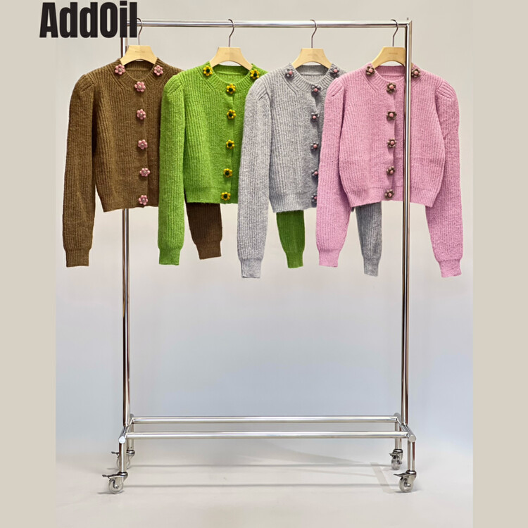 New in autumn!  【ADDOIL】Sweet flower round neck warm sweater 903-1# ZXL