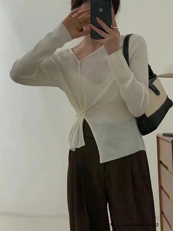 New in early autumn!【R N】One button comfortable all-match knitted cardigan 82000# L