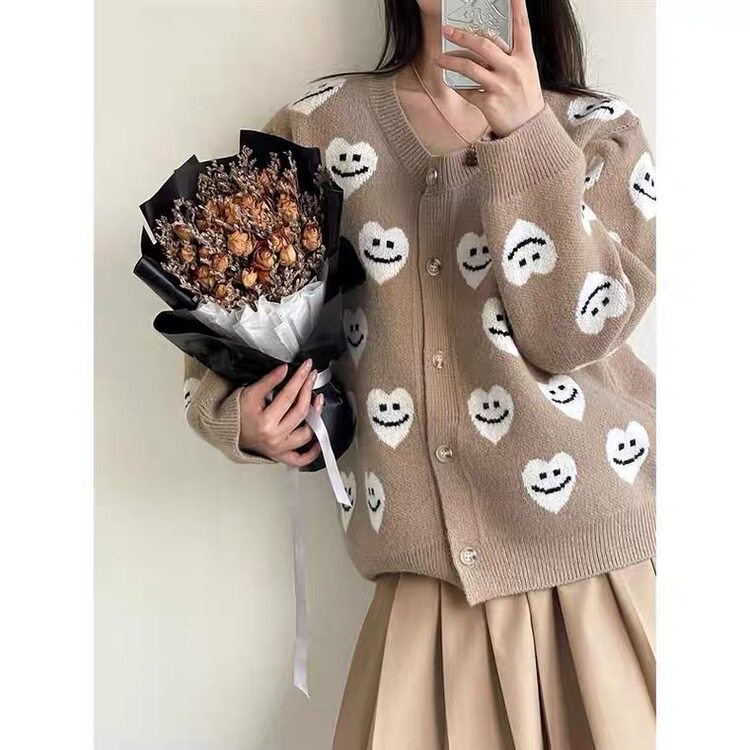 New in autumn! [SUSAN] One-row button design all-match Korean knitted cardigan 81796# LSW