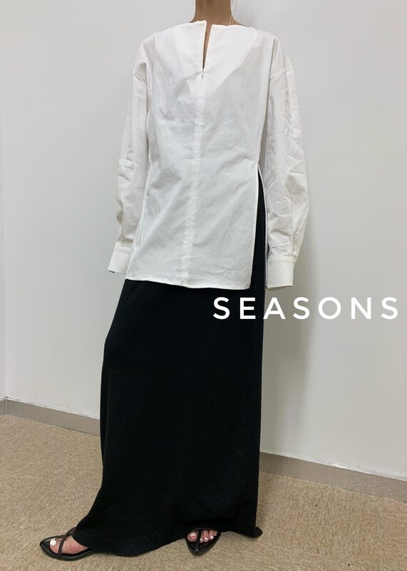 Autumn is new! [SEASONS] round neck zipper thin shirt 66175# XYJ
