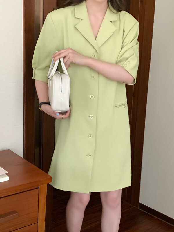 【FEIDING】Korean Style Breasted Dress 3362-E5t# CLS