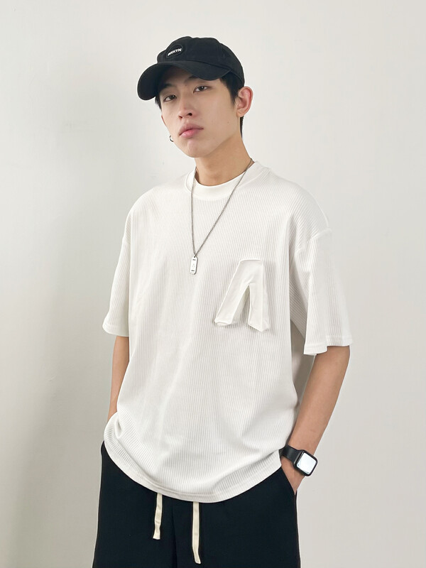 [TPY] Solid color all-match round neck short-sleeved T-shirt 6217# ZZL