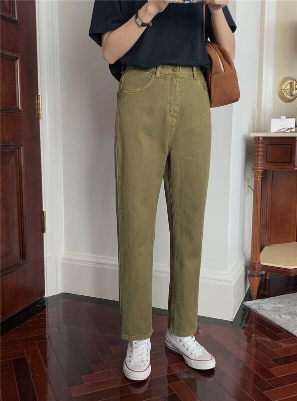 New 11 colors for autumn!【FEIDING】Korean version all-match solid color casual jeans YS1-6217# CLS
