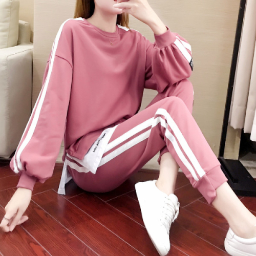 M--4XL net red new large size ins tide casual sports suit sweater trousers fashion two-piece loose