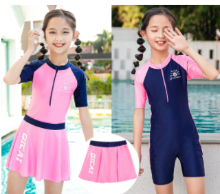 Children's swimsuit girls split two-piece new swimsuit fashion slim children's swimsuit little princess fan girl swimsuit