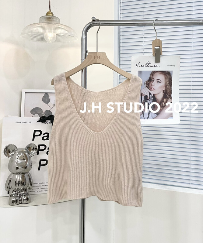 New in autumn! [JH] Simple and versatile knitted vest vest T116# PCZ