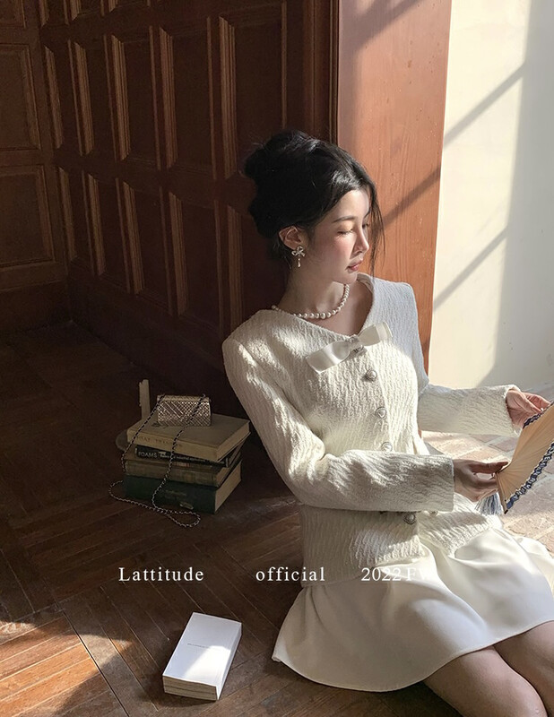 【ALLA EMELIA】Nice light luxury lady style gentle and fragrant short coat short coat S2383# JHY