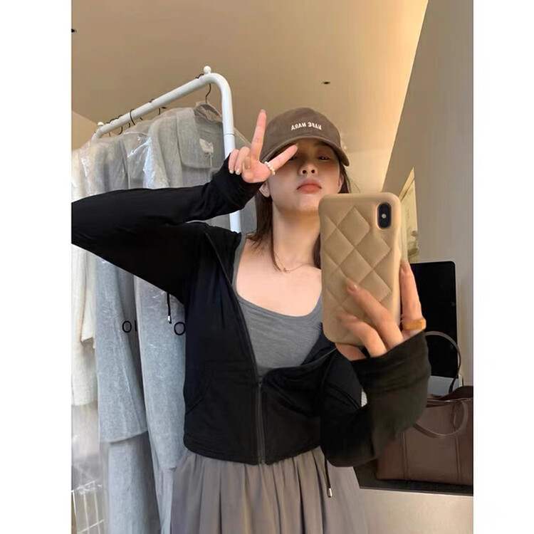 【L.L STUDIO】Korean Slim Fit Drawstring Hooded Sunscreen Shirt 77368# PCZ