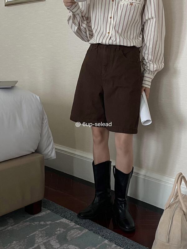 New in early autumn! [6-UP] Comfortable and versatile simple denim shorts 69150# CQW