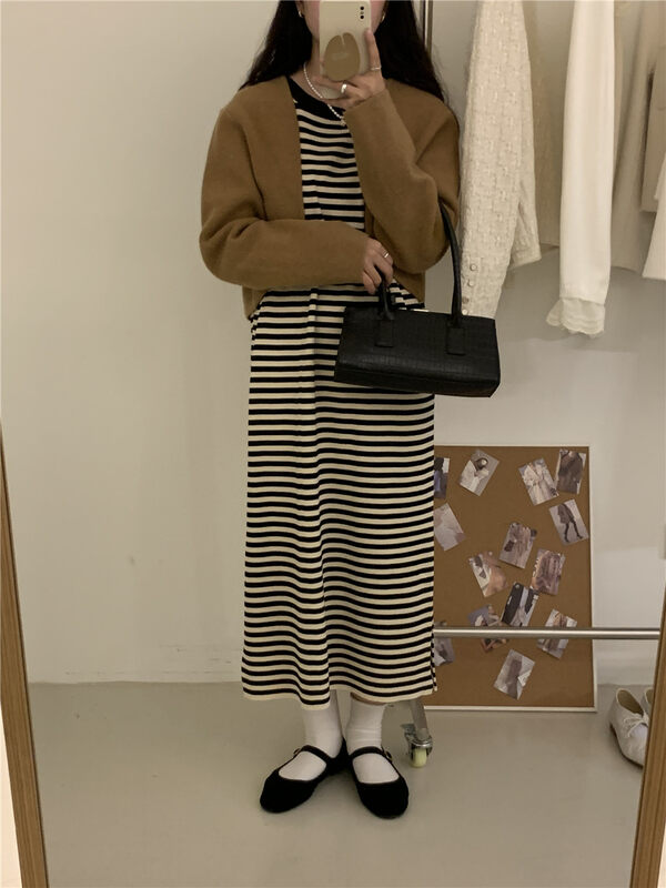New in autumn! [ARE YOU] Korean style all-match knitted vest dress YS1-981# L