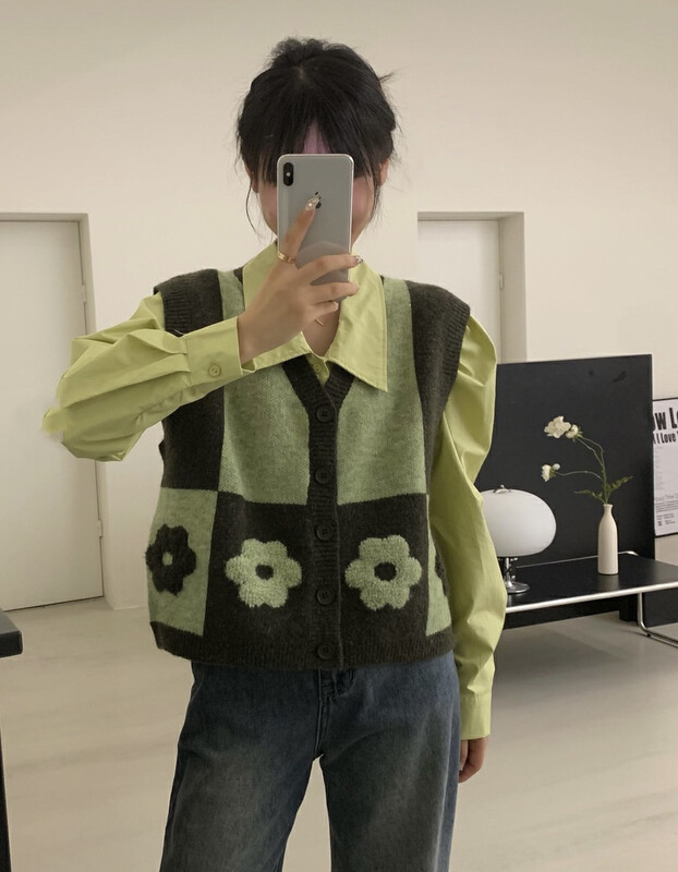 New in autumn! [JH] Net Red Xiaoxiang Vest + Lantern Sleeve Shirt Set 42839# PCZ