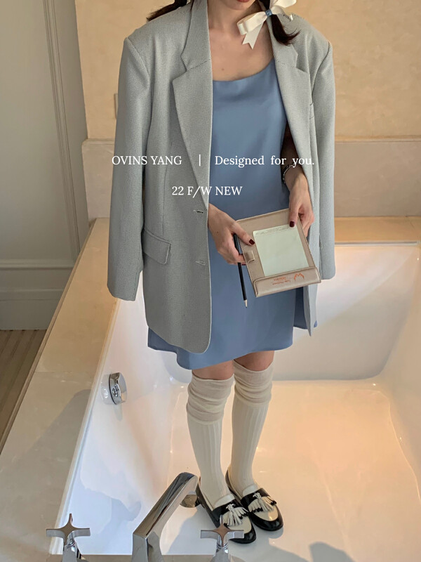【OVINSYANG】Beautiful girl style dress silk suspender skirt 8915