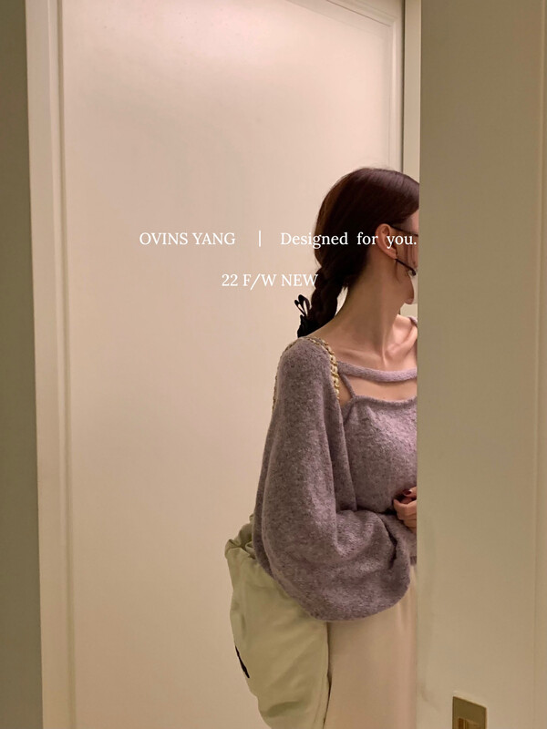 【OVINSYANG】Knitted sweater two-piece suit Y9002