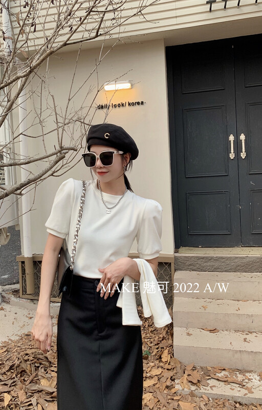 Autumn is new! [MAKE Charm] high-end atmospheric puff sleeves small shirt 80001# OZQ