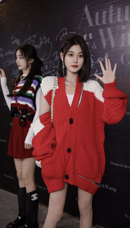 New in autumn!【SAVAGE】Contrast color asymmetric loose warm sweater E9886# WPL