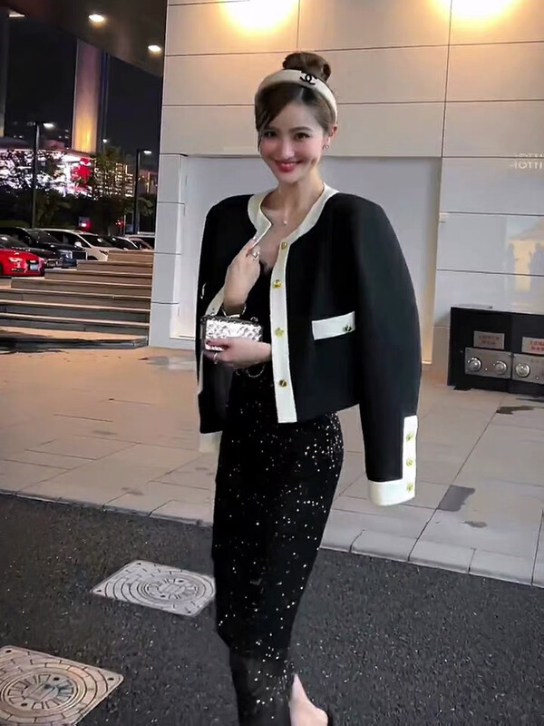 New in early autumn!【L.L STUDIO】Xiaoxiangfeng round neck all-match short coat 77752# PCZ