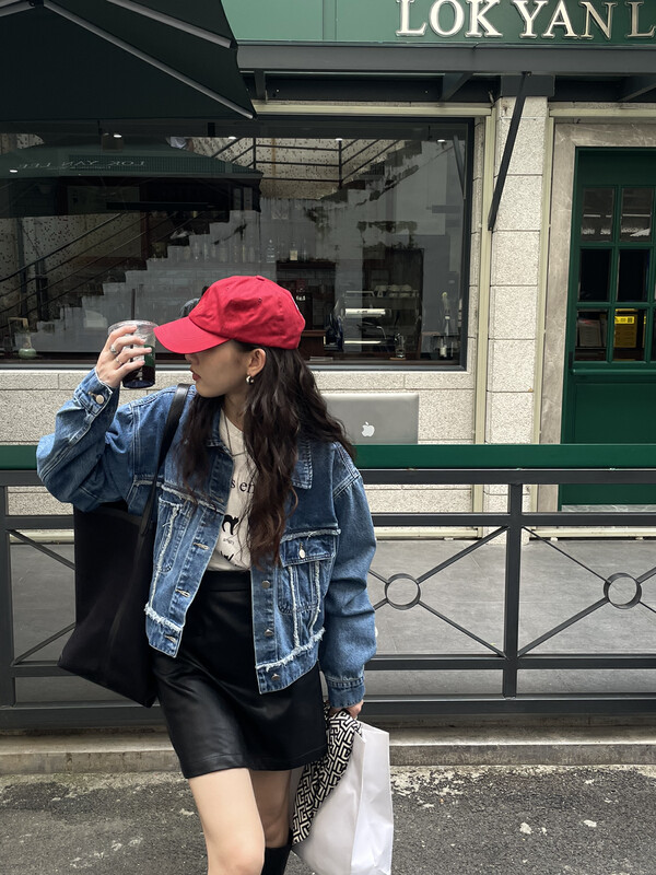 New in autumn! [TN] Korean casual loose pocket denim jacket 1143# CLS