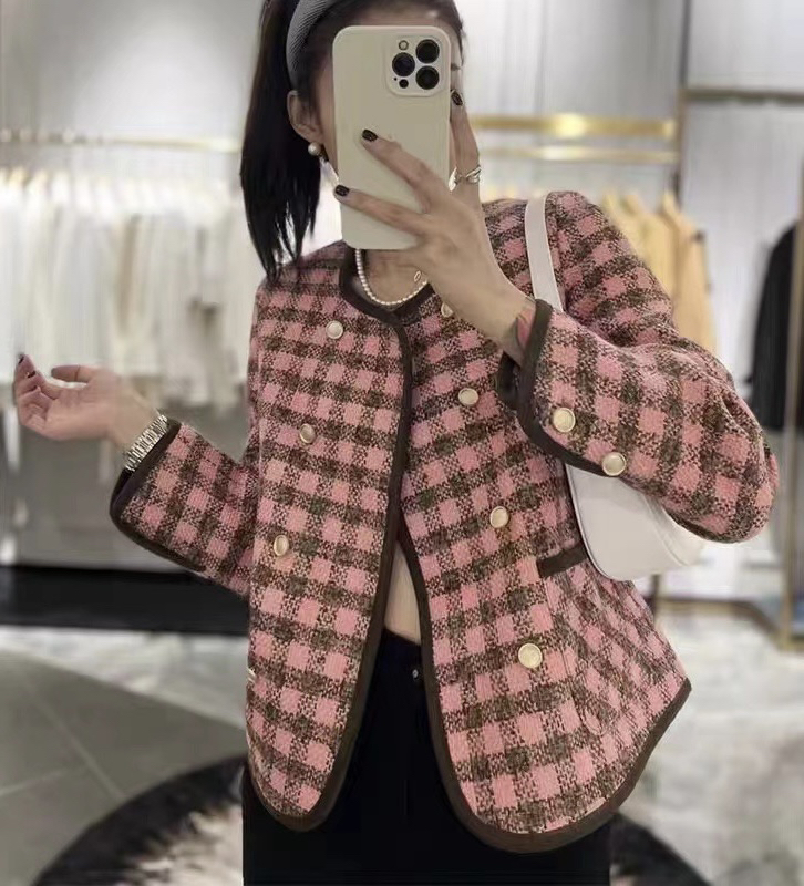 New in Autumn! [JH] Net Red Xiaoxiang Plaid Short Short Jacket 42891# PCZ