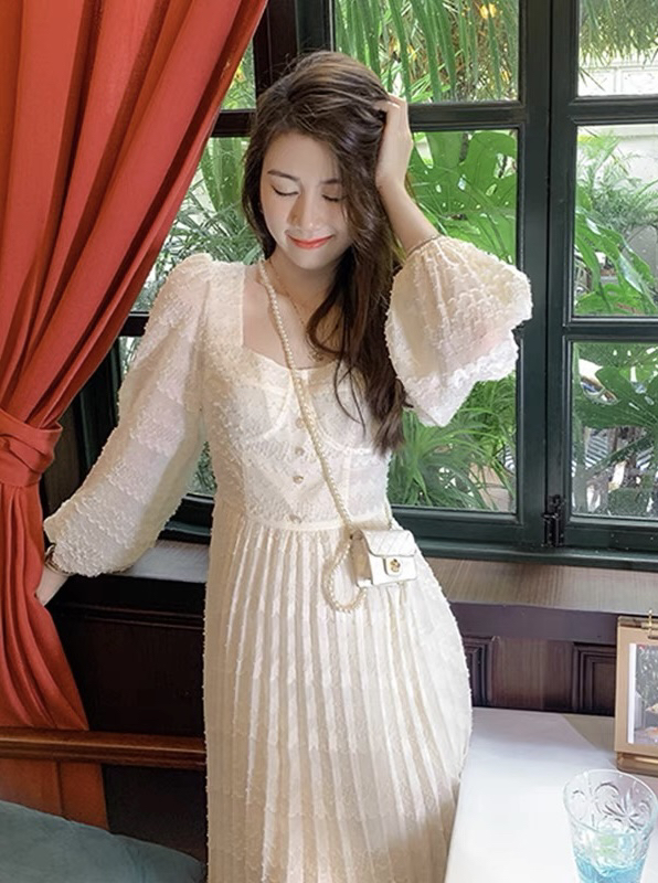 New in early autumn! [JH] Net red Xiaoxiang pleated dress (only sells dresses) 42644# PCZ