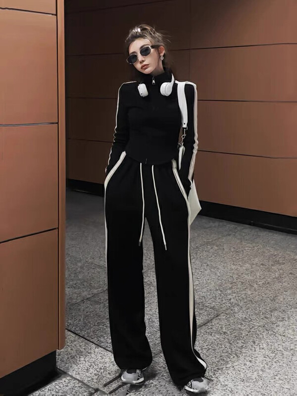 New in early autumn! [L.L STUDIO] Korean style comfortable short coat + color matching slim casual pants suit 77748# PCZ