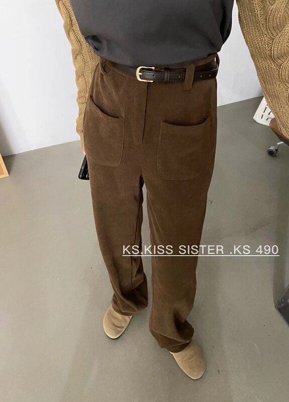 New in autumn!【KS】High waist straight wide leg slim casual pants 22312# CQW