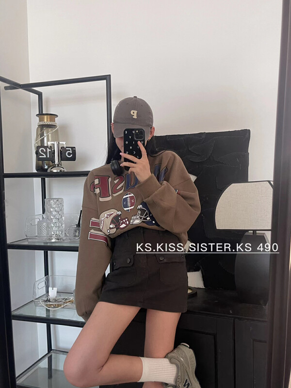 New in autumn! [KS] Round neck pullover printed casual sweater 22308# CQW