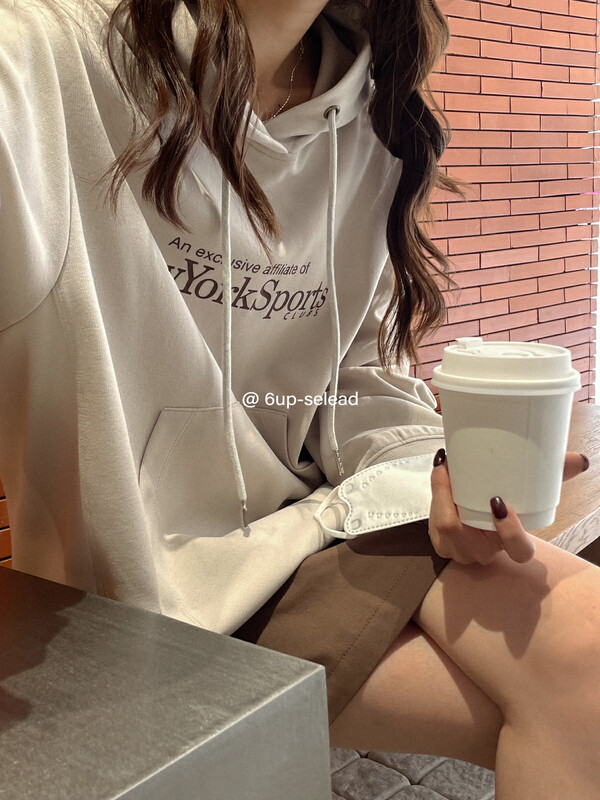 【6-UP】Hooded Loose Letter Sweater 69058# CQW
