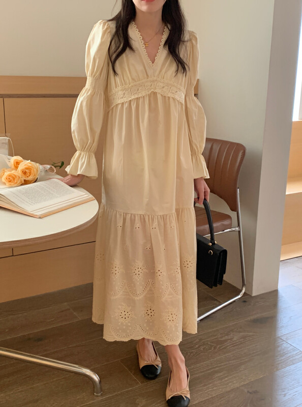 New in autumn! [Timely rain] Korean ins sweet temperament design slim dress 60002# WPL