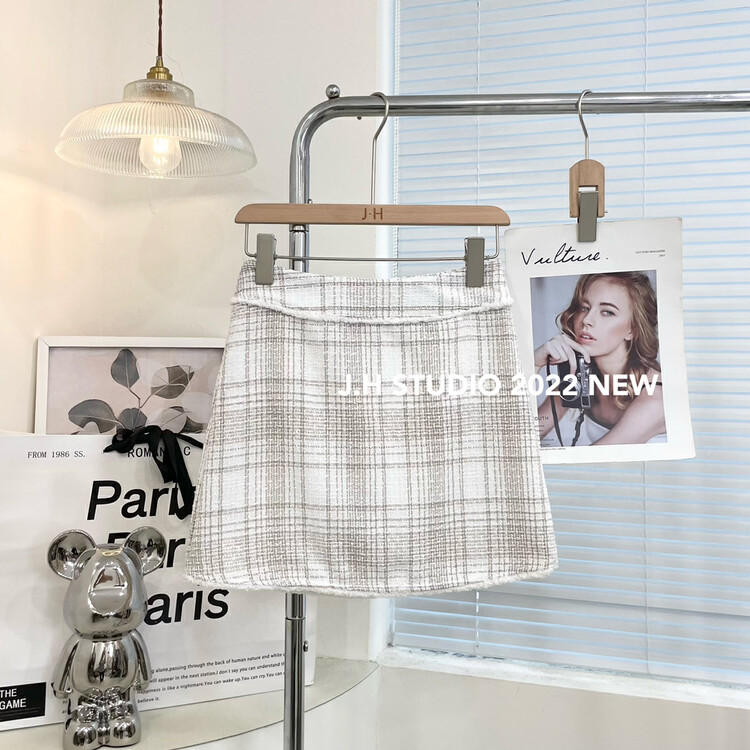 New in autumn! [JH] Net red Xiaoxiang plaid skirt T114# PCZ