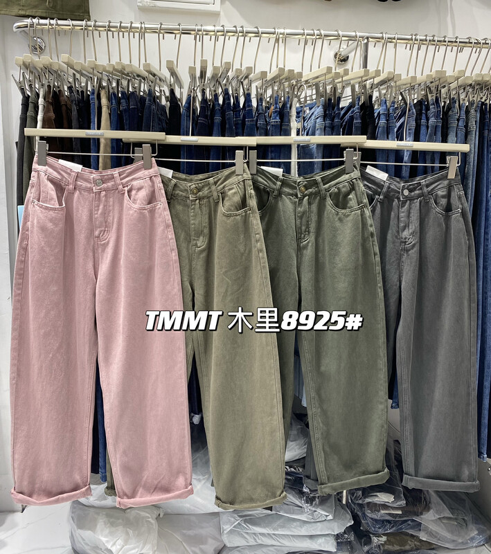 New in early autumn! [JIAJIATMMT Muli] Korean tooling straight-leg casual jeans 8925# L
