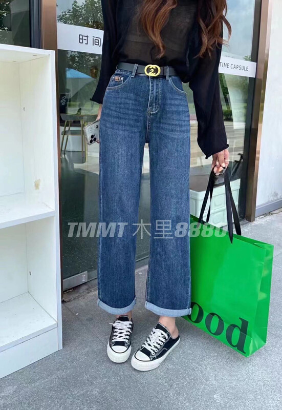 New in autumn!【JIAJIATMMT Muli】Stretch Harlan Loose Straight Jeans 8880# L