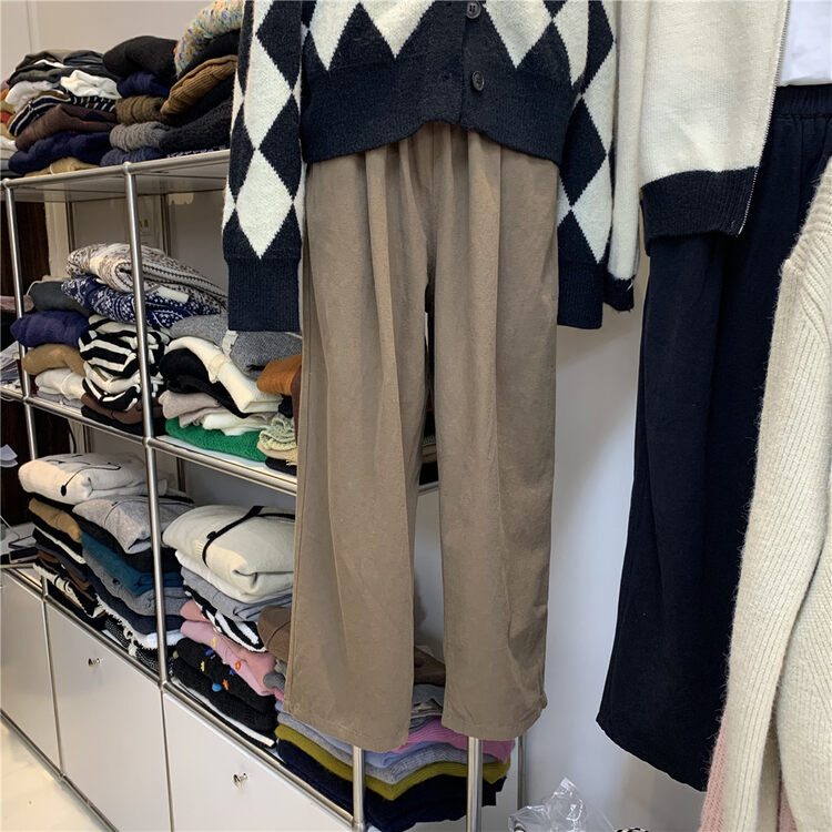New in autumn! [ARE YOU] Neat Comfortable Simple Casual Pants (Sell Pants Only) 228# L
