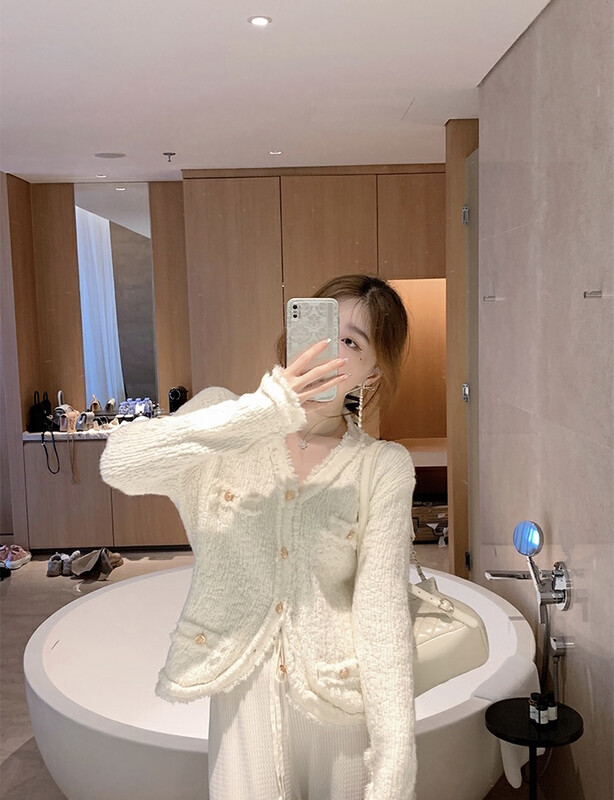 【FEI MAO】Korean version of Xiaoxiang style gentle and fashionable casual all-match coat sweater Z-2071-5419