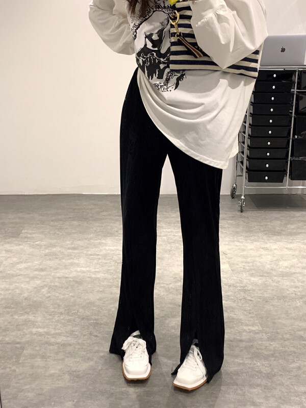 New in early autumn! [VANESSA] Versatile Slit Stretch Straight Casual Pants 6608# OZQ