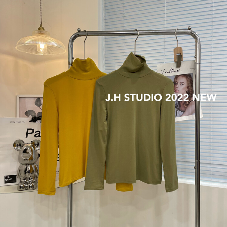 New in autumn! [JH] Net red solid color bottoming long-sleeved T-shirt T84# PCZ